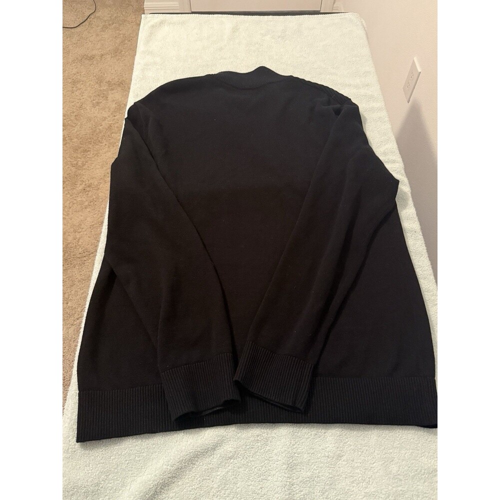 INC International Concepts 1/4 Zip Ribbed L/S Sweater Men’s Size L Black - Picture 4 of 5